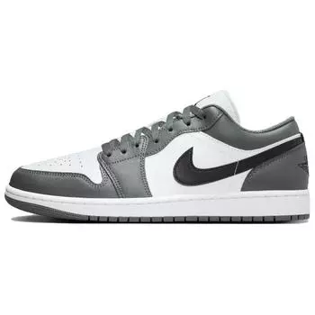 Кроссовки Air Jordan 1 Low Iron Grey Unisex White Black 553558-152 47.5