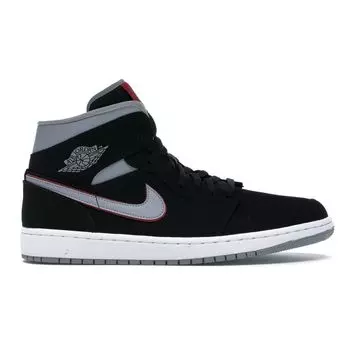 Кроссовки Air Jordan 1 Mid Black Grey 554724-060