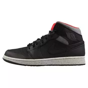 Кроссовки Air Jordan 1 Mid GS Holiday Kids Черный Light-Bone-Infrared-23-Dark-Grey 816705-035 35.5