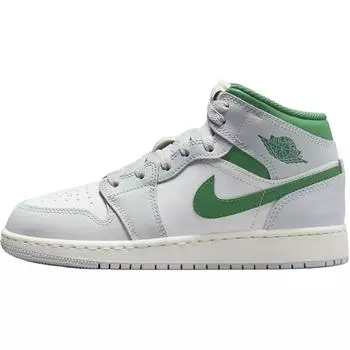 Кроссовки Air Jordan 1 Mid GS Summit White Pine Green Kids Pure-Platinum Sail DQ8423-142 36