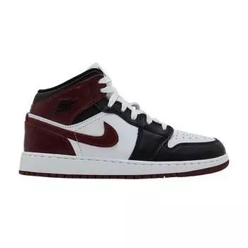 Кроссовки Air Jordan 1 Mid SE GS Dark Pony Kids белые черные HF3193-102 36.5