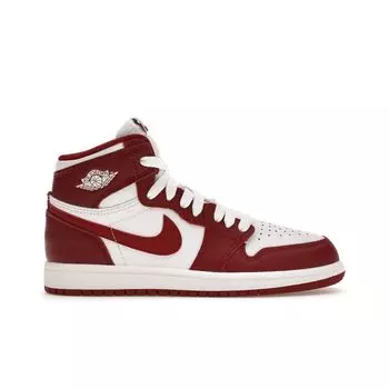 Кроссовки Air Jordan 1 Retro High OG PS Artisanal Red Kids белые Team-Red FD1412-160 28.5