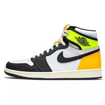 Кроссовки Air Jordan 1 Retro High OG Volt Gold Unisex White University-Gold Black 555088-118 36.5