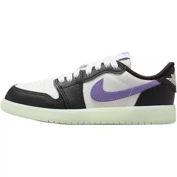 Кроссовки Air Jordan 1 Retro Low OG PS Black Raspberry Kids Volt-Tint HF0411-001 28
