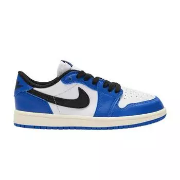 Кроссовки Air Jordan 1 Retro Low OG PS Game Royal Kids Синие Белые Черные FQ5436-140 29.5