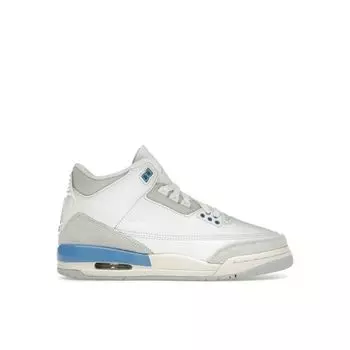 Кроссовки Air Jordan 3 Retro GS Lucky Shorts Kids Sneakers White Summit-White Hydrogen-Blue DM0967-101 36.5