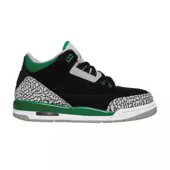 Детские кроссовки Air Jordan 3 Retro GS Pine Green Black Cement-Grey White 398614-030 40
