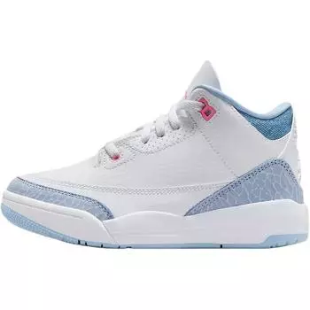 Кроссовки Air Jordan 3 Retro PS Белые Cobalt Bliss Детские Розовое свечение Футбольно-серый HQ0783-101 31