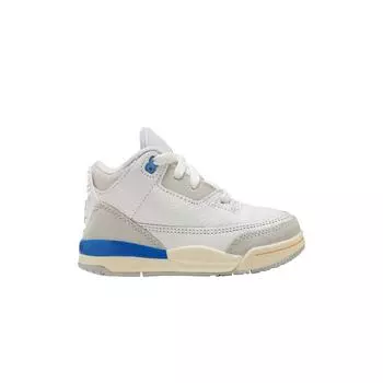 Кроссовки Air Jordan 3 Retro TD Lucky Shorts Baby Sneakers White Summit-White Hydrogen-Blue DM0968-101 23.5