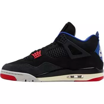 Кроссовки Air Jordan 4 Retro PS Rare Air для детей Черный Огненно-красный Насыщенный королевский синий IB4388-003 31