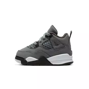 Кроссовки Air Jordan 4 Retro TD Cool Grey 2019 Baby, хром, темно-угольный BQ7670-007