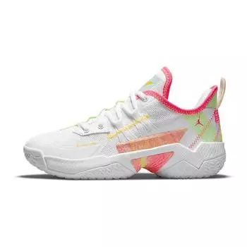 Кроссовки Air Jordan Jordan One Take 2 GS Summertime Fresh Kids белые, лаймовые, сияющие, цитроновые, пульсирующие CZ0840-163 36