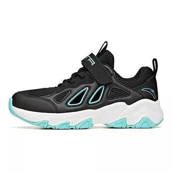 Кроссовки Anta Kids Velcro Durable Breathable Low-Touch Running Shoes Детские кроссовки Black Green White A312128806-2 40