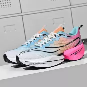Кроссовки Carbon Plate Marathon Men Sports Running Shoes Air Cushion Lightweight Women Athletic Gym Hiking Jogging Shoes Men 37