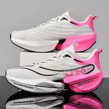 Кроссовки Carbon Plate Marathon Men Sports Running Shoes Air Cushion Lightweight Women Athletic Gym Hiking Jogging Shoes Men 37