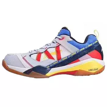 Кроссовки для бадминтона Li Ning Kedihao Ace Professional с низким верхом, мужские, белые, синие, AYAQ015-1 39