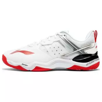 Кроссовки для бадминтона Li Ning OP с амортизацией, износостойкие, низкие, унисекс, белые, AYZQ009-8 37