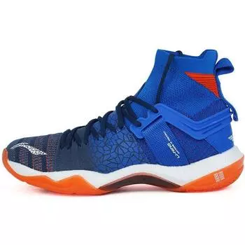 Кроссовки для бадминтона Li Ning Roar II прочные, амортизирующие, нескользящие, с высоким верхом, мужские, темно-синие, AYAQ011-1 40