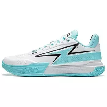 Кроссовки для баскетбола Li Ning Generation Z Wade, удобные, универсальные, нескользящие, износостойкие, легкие, низкие, мужские, белые, синие, ABPU039-4 41