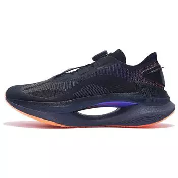 Кроссовки для бега Li Ning Absolute Shadow с амортизацией, нескользящие, дышащие, с отскоком, с низким верхом, мужские кроссовки для бега, черные, фиолетовые, ARRS001-14 45