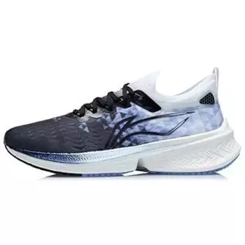 Кроссовки для бега Li Ning Feidian Discovery One-Piece Woven Support Racing Breathable Rebound Support Low-Top для мужчин, кроссовки для бега, цвет черный, синий, ARMR005-5 43