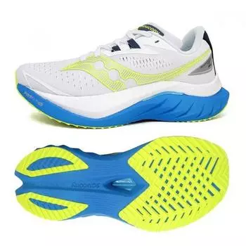 Кроссовки для бега Saukony Endorphin Speed 4 Super Training Nylon Plate, гоночные кроссовки, белые флуоресцентно-синие S10940 222 S10940222:240mm(US7.5)