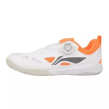 Кроссовки для настольного тенниса Li Ning Kids, нескользящие, амортизирующие, износостойкие, дышащие, с поддержкой, с низким верхом, детские кроссовки, белые, оранжевые, APTU017-1 32