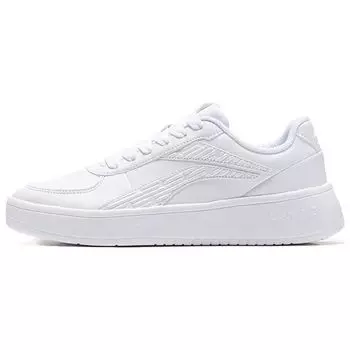 Кроссовки для скейтбординга Li-Ning легкие, с низким верхом, с хорошим сцеплением и прочностью, мужские кроссовки чисто-белого цвета AGCN335-1 39