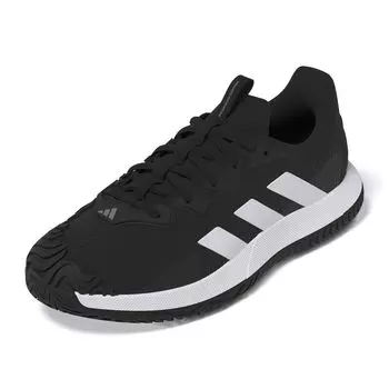Кроссовки для тенниса Sole Match Control Tennis LPW43 Core Four cm [Adidas] Черный/Обувь Белый/Серый (ID1498) 27,0