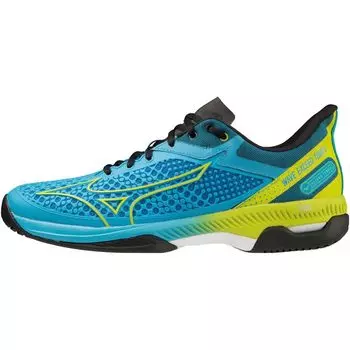 Кроссовки для тенниса Wave Exceed TOUR 5 AC All Court Club Activities Lightweight Game Court Soft Light см 2E [Mizuno] Синий/Желтый/Черный 25.5