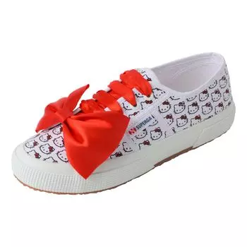 Кроссовки Hello Kitty 2750 COT PRINT HELLO KITTY см [Superga] женские белые/красные 25,5