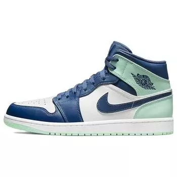Кроссовки Jordan 1 Mid Mystic Navy Mint Foam(554724-413) 44