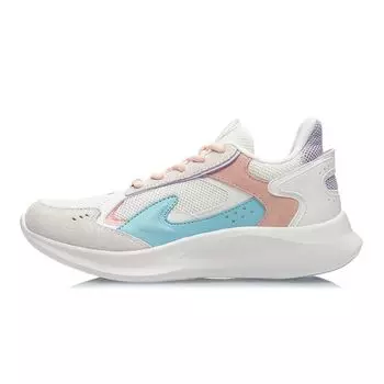 Кроссовки Li Ning Comfortable Non-Slip Shock Absorbing Wear Resistance Breathable Low-Top для бега Детские кроссовки Белый Синий Фиолетовый YKCR210-2 31