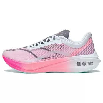 Кроссовки Li Ning Feidian 3.0 Challenger Sakura с высокой эффективностью амортизации, прочные, дышащие, с низким верхом, мужские, розовые, белые, ARMT037-8 45