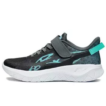 Кроссовки Li Ning Kids Shock Absorbment Rebound Mesh с дышащей и удобной низкой подошвой для бега Детские кроссовки для бега Черный Серый YKFT040-5 32