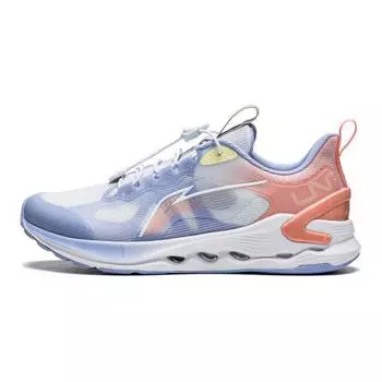 Кроссовки Li Ning Kids Soft Classic с нескользящей подошвой, амортизирующие, низкие, детские, фиолетовые, белые, розовые YKFU056-4 32