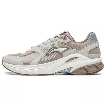 Кроссовки Li Ning Liejun Runner Non-Slip Durable Low-Top Sports Casual Shoes Women sleeves Gray Brown AZGT012-4 36