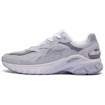 Кроссовки Li Ning Lijun Runner легкие нескользящие с низким верхом, спортивные, повседневные, мужские, серые, фиолетовые, AZGT011-2 43