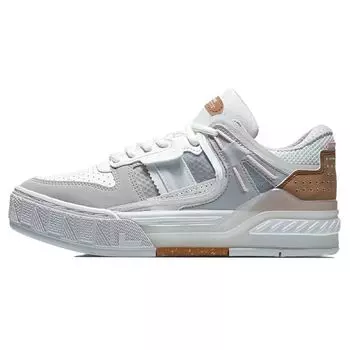 Кроссовки Li Ning Morning Glow Trendy Casual Non-Slip Wear-Sticked Low-Top для скейтбординга, женские, серо-белые AGCR192-2 37