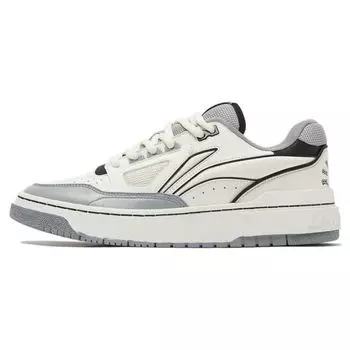 Кроссовки Li Ning Rookie 2 из нескользящей износостойкой дышащей обуви с низким верхом в стиле ретро для баскетбола, мужские кроссовки белого и серого цвета ABCT011-3 44