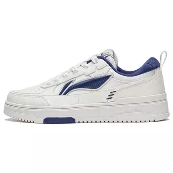 Кроссовки Li Ning Tian Ji 2.0 из искусственной кожи, нескользящие, износостойкие, с низким верхом, для скейтбординга, женские, белые, синие, AGCT212-2 35