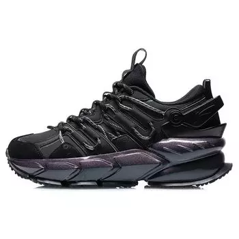 Кроссовки Li Ning Trendy Shock Absorbing Non-Slip Wear-Stick-Unisex с низким верхом, черные, фиолетовые, ARLR001-1 41