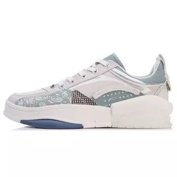 Кроссовки Li Ning Wei Wu Zen из двухслойной коровьей кожи, модные повседневные, нескользящие, износостойкие, сбалансированные, легкие, дышащие, с низким верхом, для скейтбординга AGCR213-2 45
