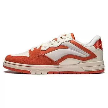 Кроссовки Li Ning Weiw Pro Non-Slip Low-Top для скейтбординга, мужские кроссовки оранжевого и белого цвета AEPU017-5 43