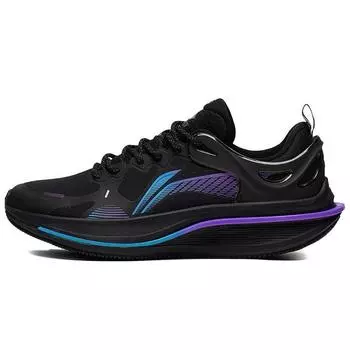 Кроссовки Li Ning Wu Shi 5S 2.0 с амортизацией, нескользящие, износостойкие, с отскоком, низкие, мужские, кроссовки, цвет черный, синий, фиолетовый ARSS045-1 44