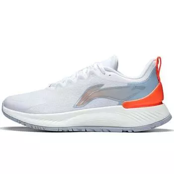 Кроссовки Li Ning Yue Ying Element Comfortable Rebound Shock Absorbing Non-Slip Low-Top для бега, мужские кроссовки белого и оранжевого цветов ARHS007-6 43
