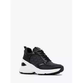 Кроссовки Michael Kors Katrina Metallic Lizard Embossed Sneaker Mk Signature 49f4kafs1b1 Black 6