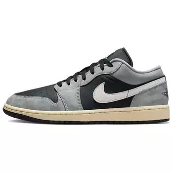 Кроссовки мужские Air Jordan 1 Low Light Smoke Grey Белые Off-Noir HQ2010-012 42.5