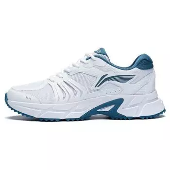 Кроссовки мужские Li Ning Shiguang из прочной дышащей ткани с низким верхом, белые, синие ARXT005-4 40