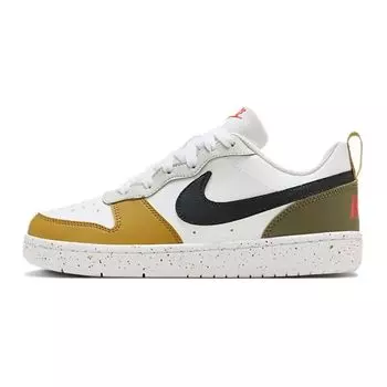Кроссовки Nike Court Borough Low Recraft GS White Olive Tan Kids Summit-White Black Multi-Color HF0744-109 36